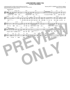 Long Before I Knew You von Jule Styne (Download) 