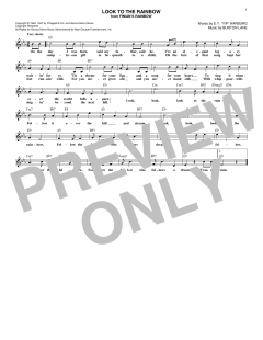 Look To The Rainbow von Burton Lane (Download) 