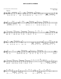 She's Always A Woman von Billy Joel (Download) 