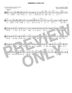 Somebody Loves You von Peter de Rose (Download) 
