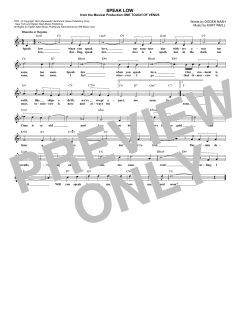 Speak Low von Kurt Weill (Download) 