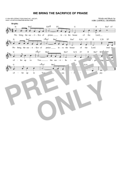 We Bring The Sacrifice Of Praise von Kirk Carroll Dearman (Download) 