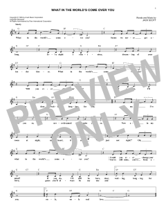 What In The World's Come Over You von Jack Scott (Download) 