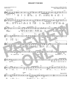 Wouldn't It Be Nice von Beach Boys (Download) 