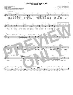 You Took Advantage Of Me von Richard Rodgers (Download) 