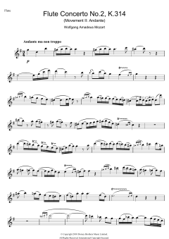Flute Concerto No. 2, 2nd Movement von Wolfgang Amadeus Mozart (Download) 