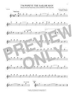I'm Popeye The Sailor Man von Sammy Lerner (Download) 