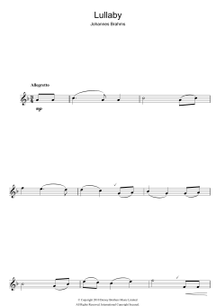 Lullaby von Johannes Brahms (Download) 