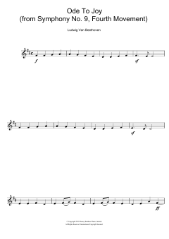 Ode To Joy from Symphony No. 9, Fourth Movement von Ludwig van Beethoven (Download) 