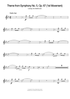 Theme from Symphony No. 5, Op. 67 von Ludwig van Beethoven (Download) 