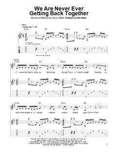We Are Never Ever Getting Back Together von Taylor Swift (Download) 