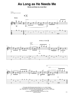 As Long As He Needs Me von Lionel Bart (Download) 