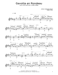 Gavotte En Rondeau von Johann Sebastian Bach (Download) 