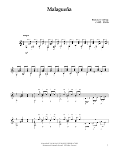 Malagueña von Francisco Tárrega (Download) 