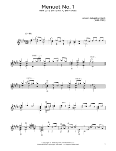 Menuet No. 1 von Johann Sebastian Bach (Download) 
