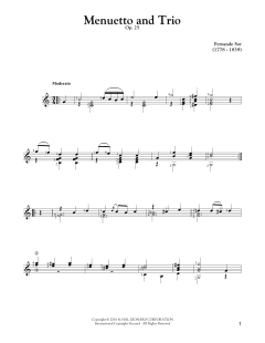 Menuetto von Fernando Sor (Download) 