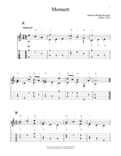 Minuet von Johann Philipp Krieger (Download) 