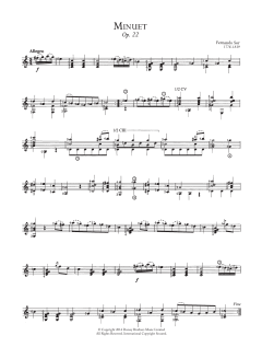 Minuet, Op.22 von Fernando Sor (Download) 