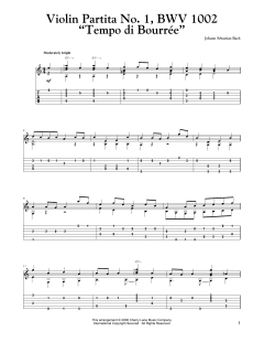 Tempo Di Bourree, BWV 1002 (Download) 