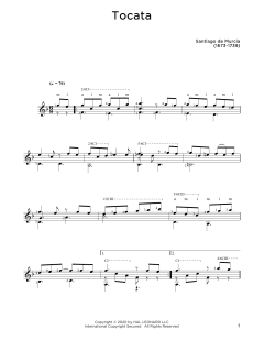 Tocata von Santiago de Murcia (Download) 