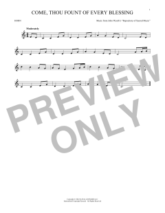 Come, Thou Fount Of Every Blessing von John Wyeth (Download) 