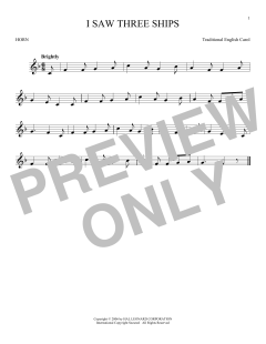 I Saw Three Ships von Traditional English Carol (Download) 