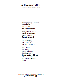 A Thousand Miles (Download) 