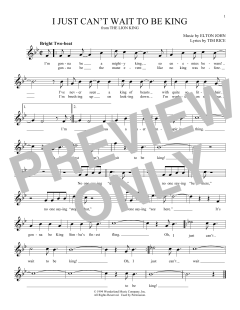I Just Can't Wait To Be King von Elton John (Download) 