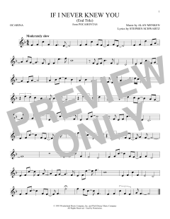 If I Never Knew You von Alan Menken (Download) 