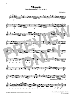 Allegretto von Muzio Clementi (Download) 
