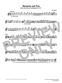 Menuetto and Trio von W. A. Mozart (Download) 