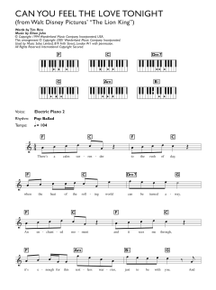 Can You Feel The Love Tonight von Tim Rice (Download) 