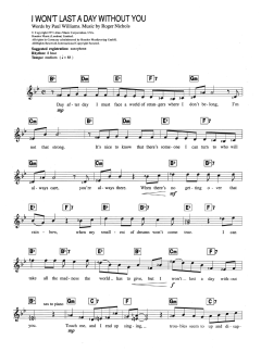 I Won't Last A Day Without You von The Carpenters (Download) 