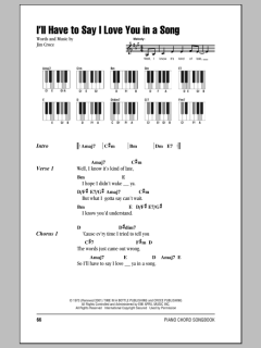 I'll Have To Say I Love You In A Song von Jim Croce (Download) 