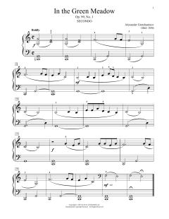 In The Green Meadow, Op. 99, No. 1 von Alexander Gretchaninoff (Download) 