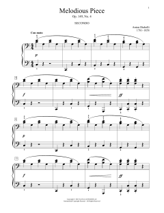 Melodious Piece, Op. 149, No. 4 von Anton Diabelli (Download) 