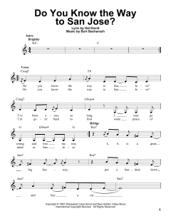 Do You Know The Way To San Jose von Dionne Warwick (Download) 