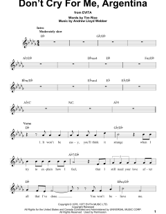 Don't Cry For Me Argentina von Madonna (Download) 