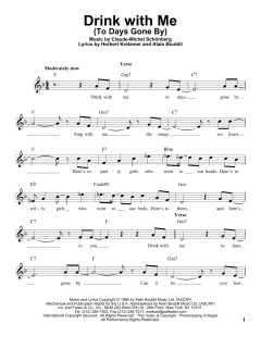 Drink With Me von Alain Boublil (Download) 