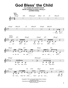 God Bless' The Child von Billie Holiday (Download) 