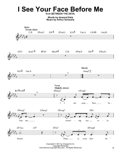 I See Your Face Before Me von Howard Dietz (Download) 