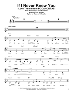If I Never Knew You von Alan Menken (Download) 