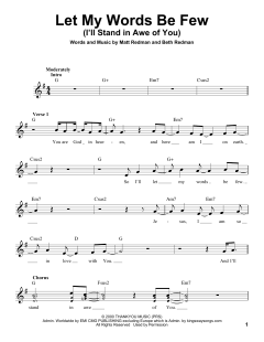 Let My Words Be Few von Matt Redman (Download) 