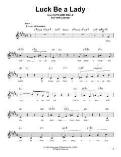 Luck Be A Lady von Frank Loesser (Download) 
