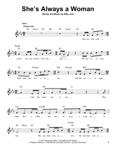 She's Always A Woman von Billy Joel (Download) 