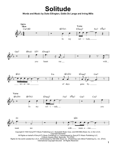 Solitude von Duke Ellington (Download) 