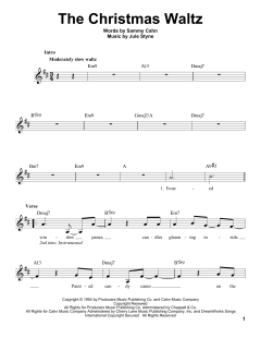 The Christmas Waltz von Sammy Cahn (Download) 