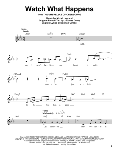 Watch What Happens von Norman Gimbel (Download) 