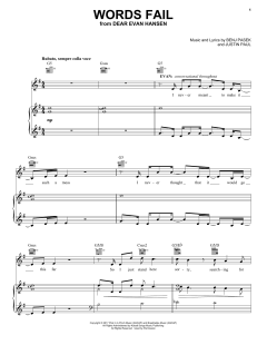 Words Fail von Benj Pasek (Download) 