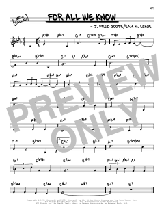 For All We Know von Sam M. Lewis (Download) 